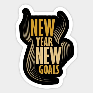 New Year New Goals!! Gold Sticker